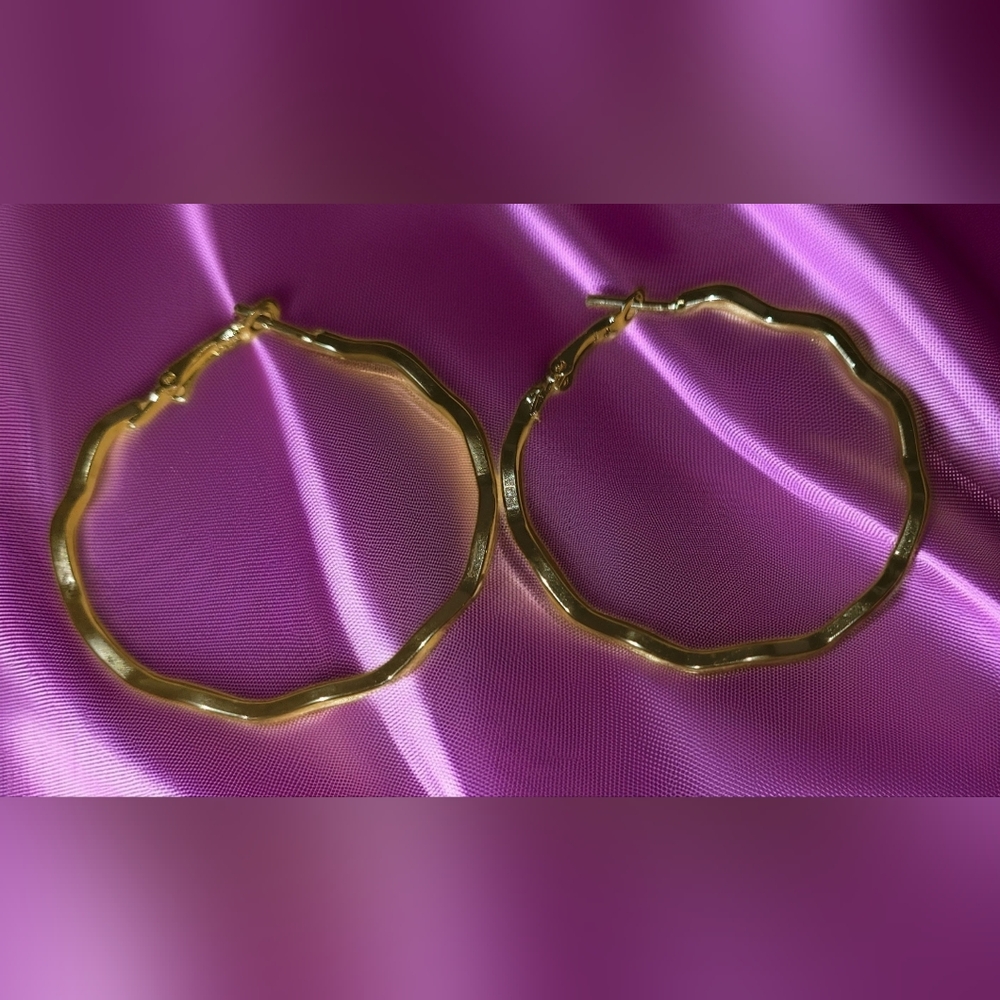 Steve Madden Gold Hoop Earrings